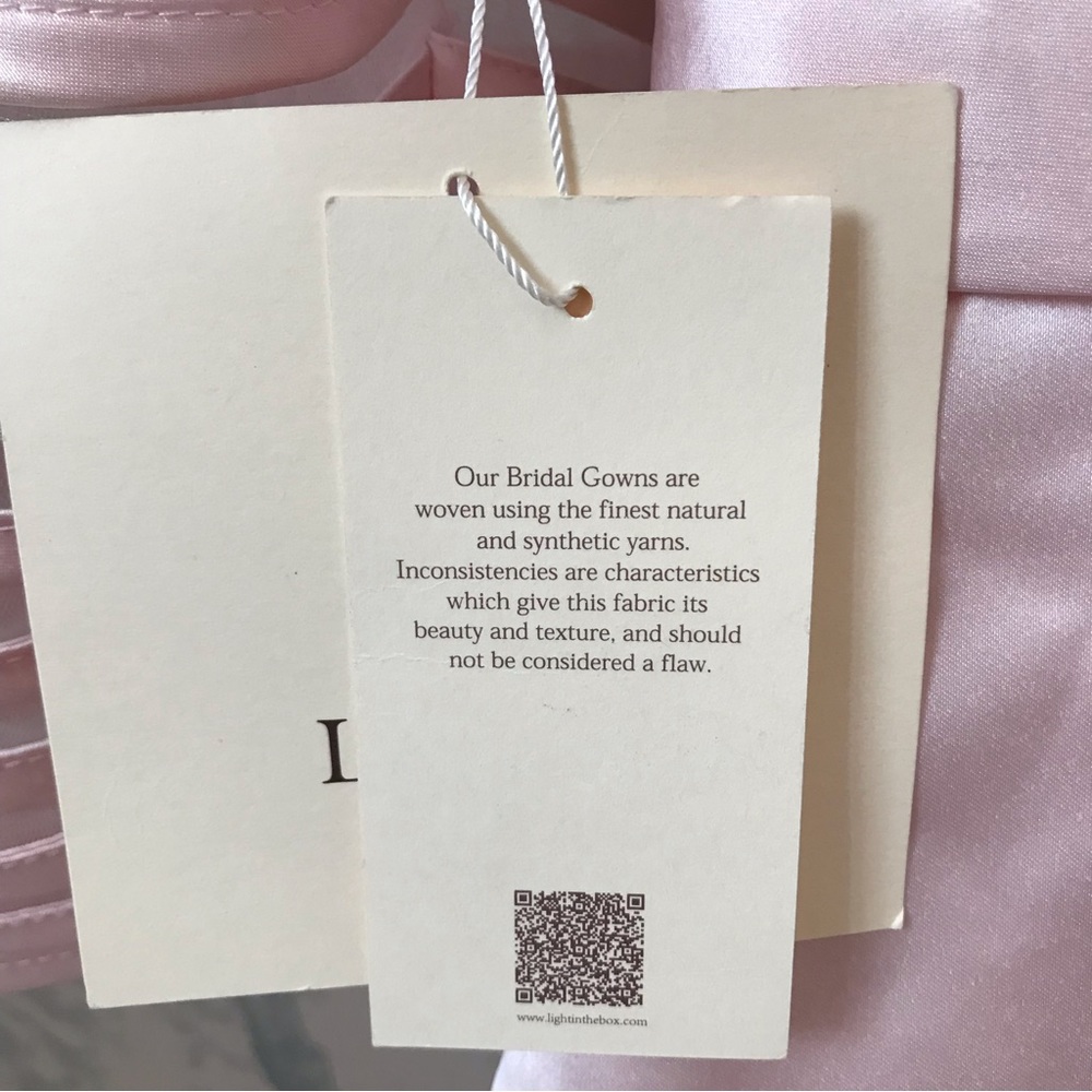 NWT Lanting Bride Pink Satin Dress - Picture 10 of 12